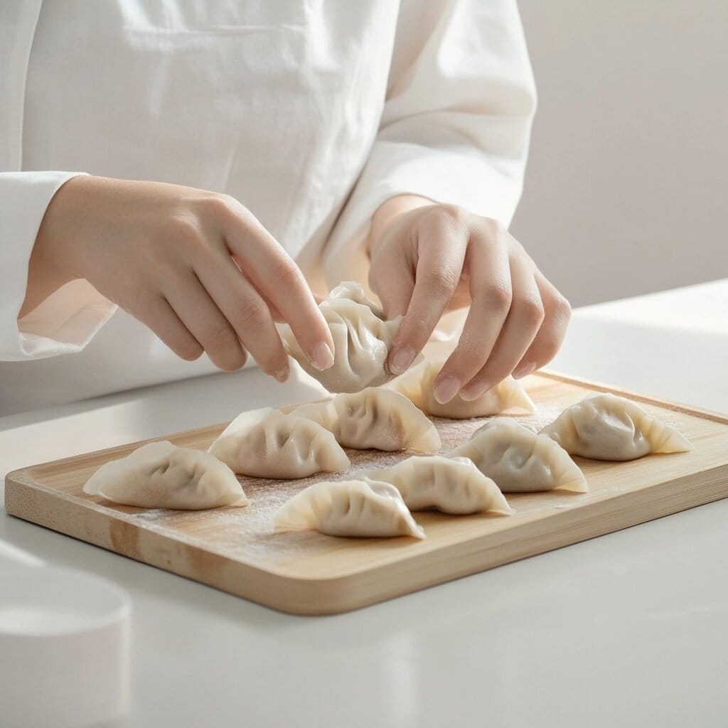 Subgum Wonton Soup – A Flavorful and Nutritious Delight 4 Step-by-step preparation of Subgum Wonton Soup, showing wontons being folded, vegetables being chopped, and soup being assembled in a pot.