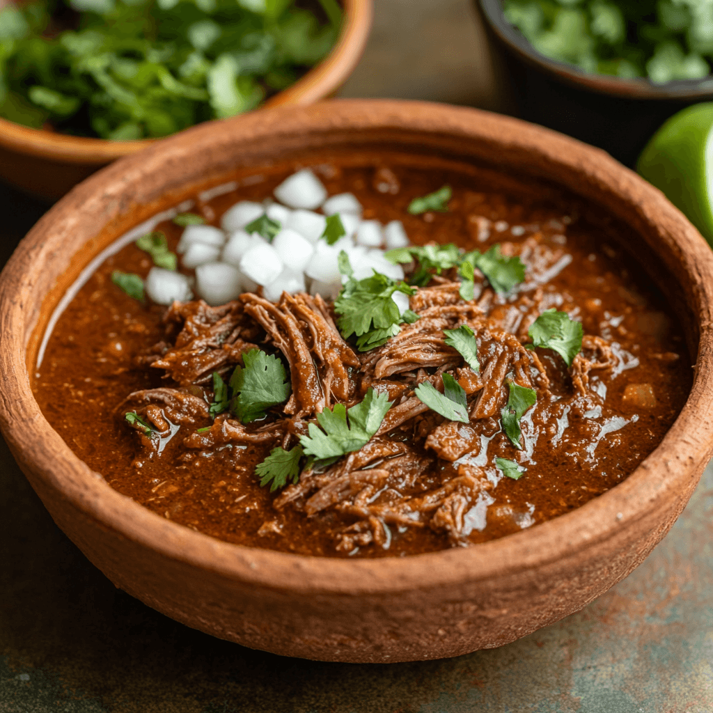 Mexican Beef Stew: A Flavorful and Hearty Traditional Dish 4 Birria stew served with dipping sauce
