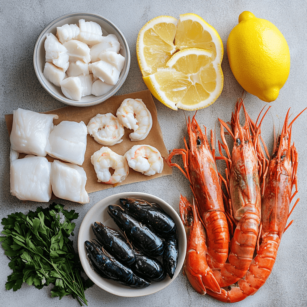 Seafood Bake: The Complete Guide to Creating a Delicious Feast 3 Fresh seafood ingredients being prepped for a seafood bake recipe.