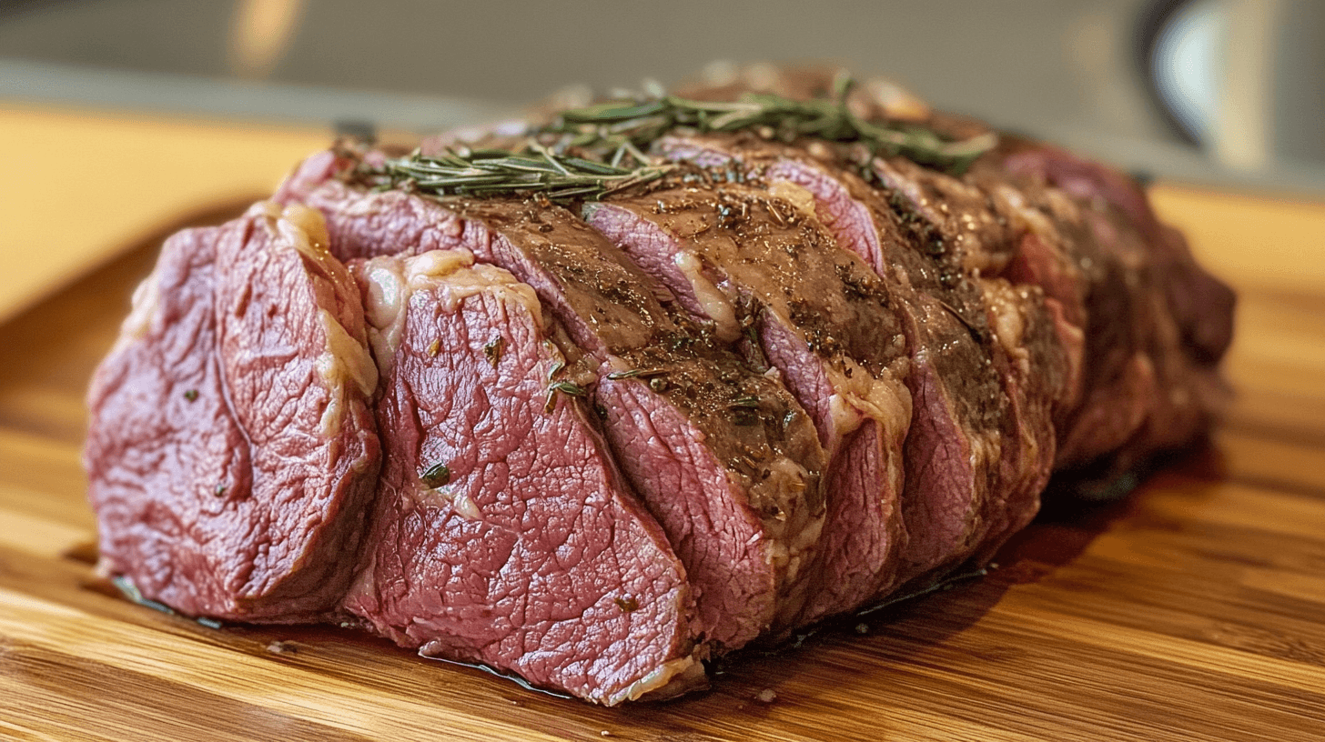 Plated beef bottom round roast