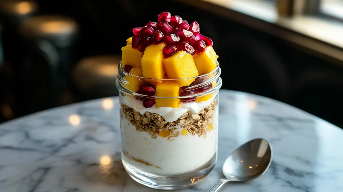 Fruit Combinations with Pomegranate Recipe 4 u7565229226 A colorful parfait served in a glass jar with lay 5290f0a2 821d 4dc4 849d 8028a3f6c0eb 2 Fruit Combinations with Pomegranate Recipe